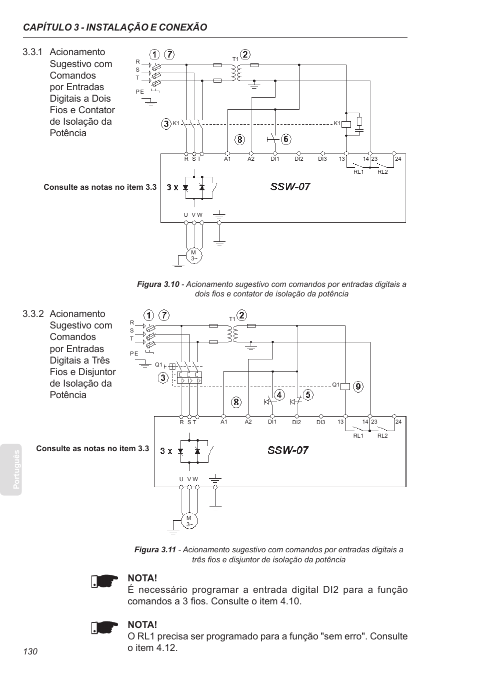 Capítulo 3 - instalação e conexão | Xylem SSW-07 Soft-Starter User Manual | Page 130 / 161