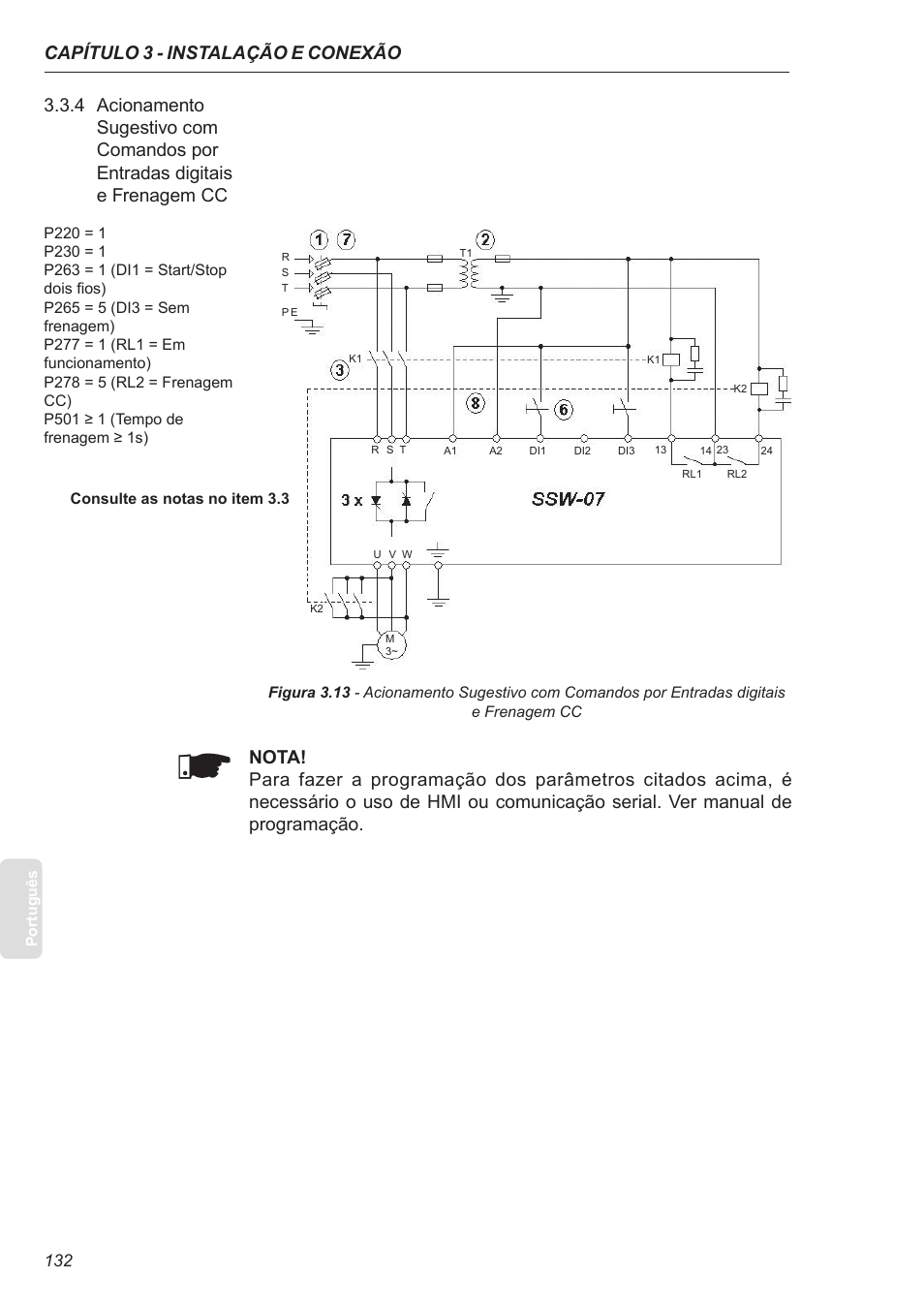 Capítulo 3 - instalação e conexão | Xylem SSW-07 Soft-Starter User Manual | Page 132 / 161