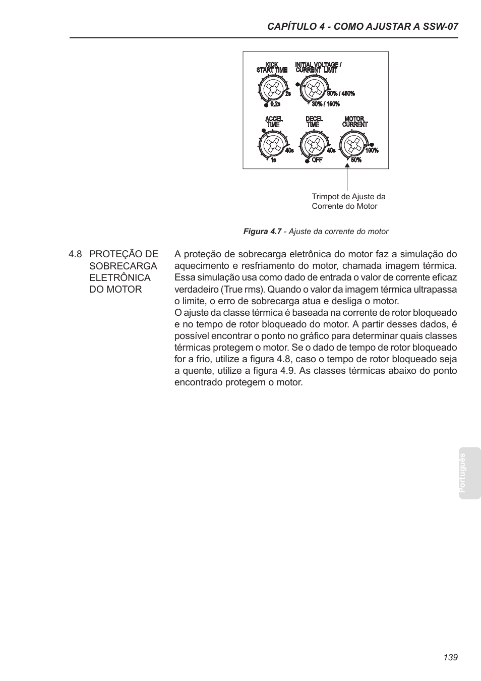 8 proteção de sobrecarga eletrônica do motor | Xylem SSW-07 Soft-Starter User Manual | Page 139 / 161