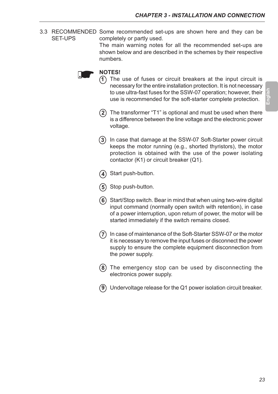 3 recommended set-ups | Xylem SSW-07 Soft-Starter User Manual | Page 24 / 161