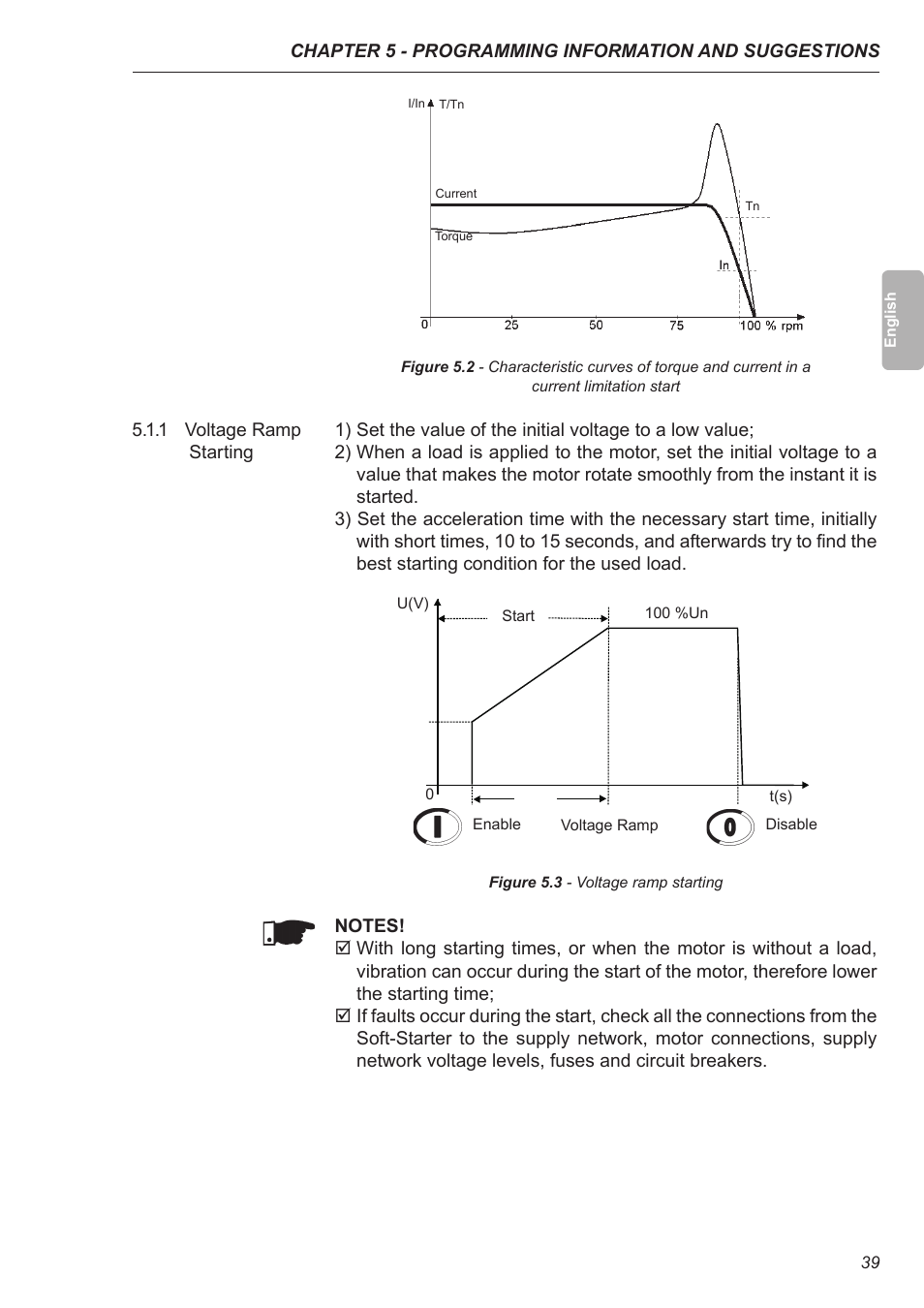 1 voltage ramp starting | Xylem SSW-07 Soft-Starter User Manual | Page 40 / 161