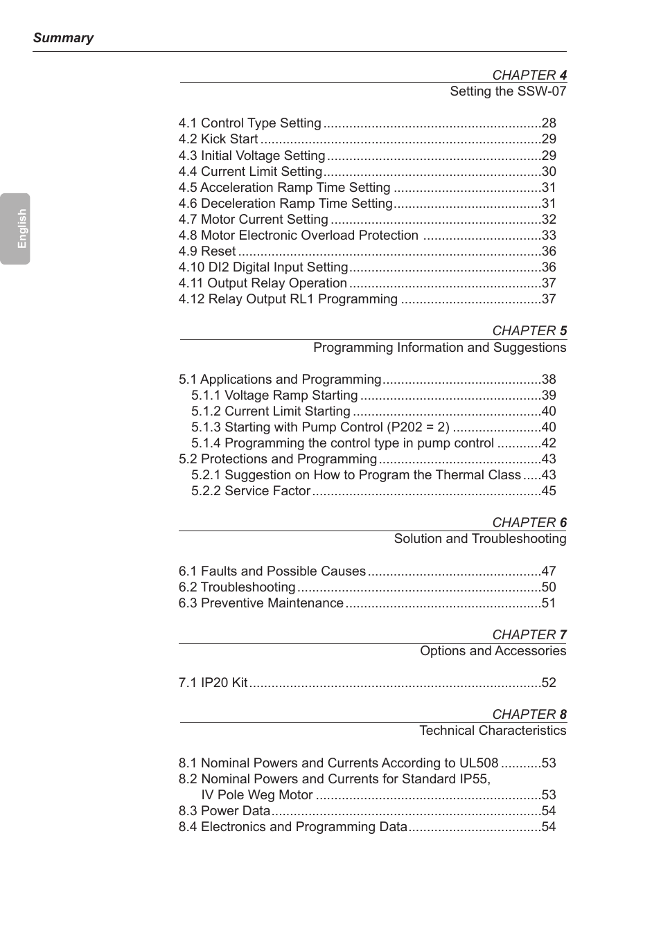 Xylem SSW-07 Soft-Starter User Manual | Page 5 / 161