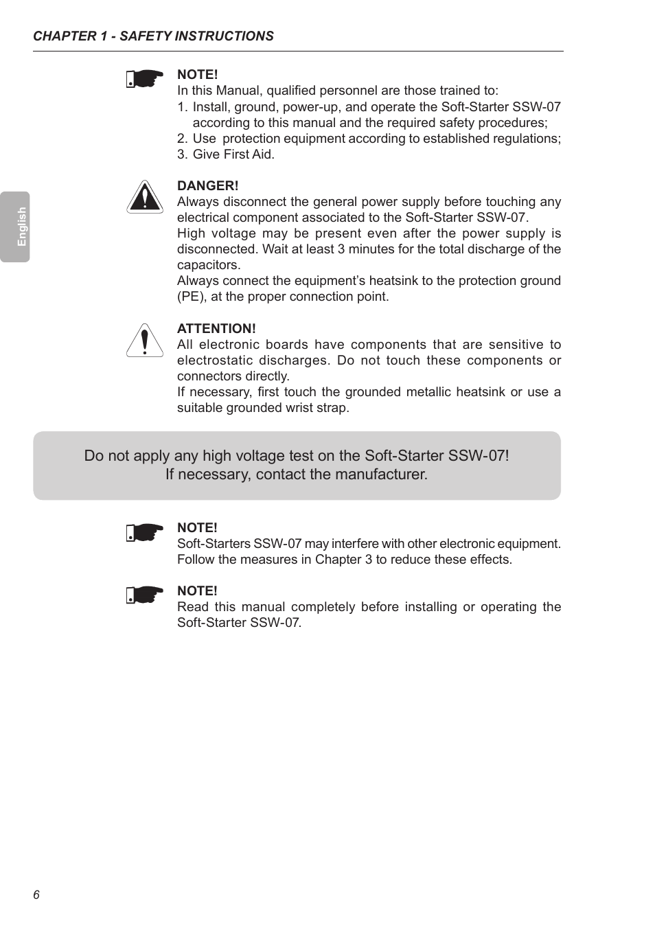 Xylem SSW-07 Soft-Starter User Manual | Page 7 / 161