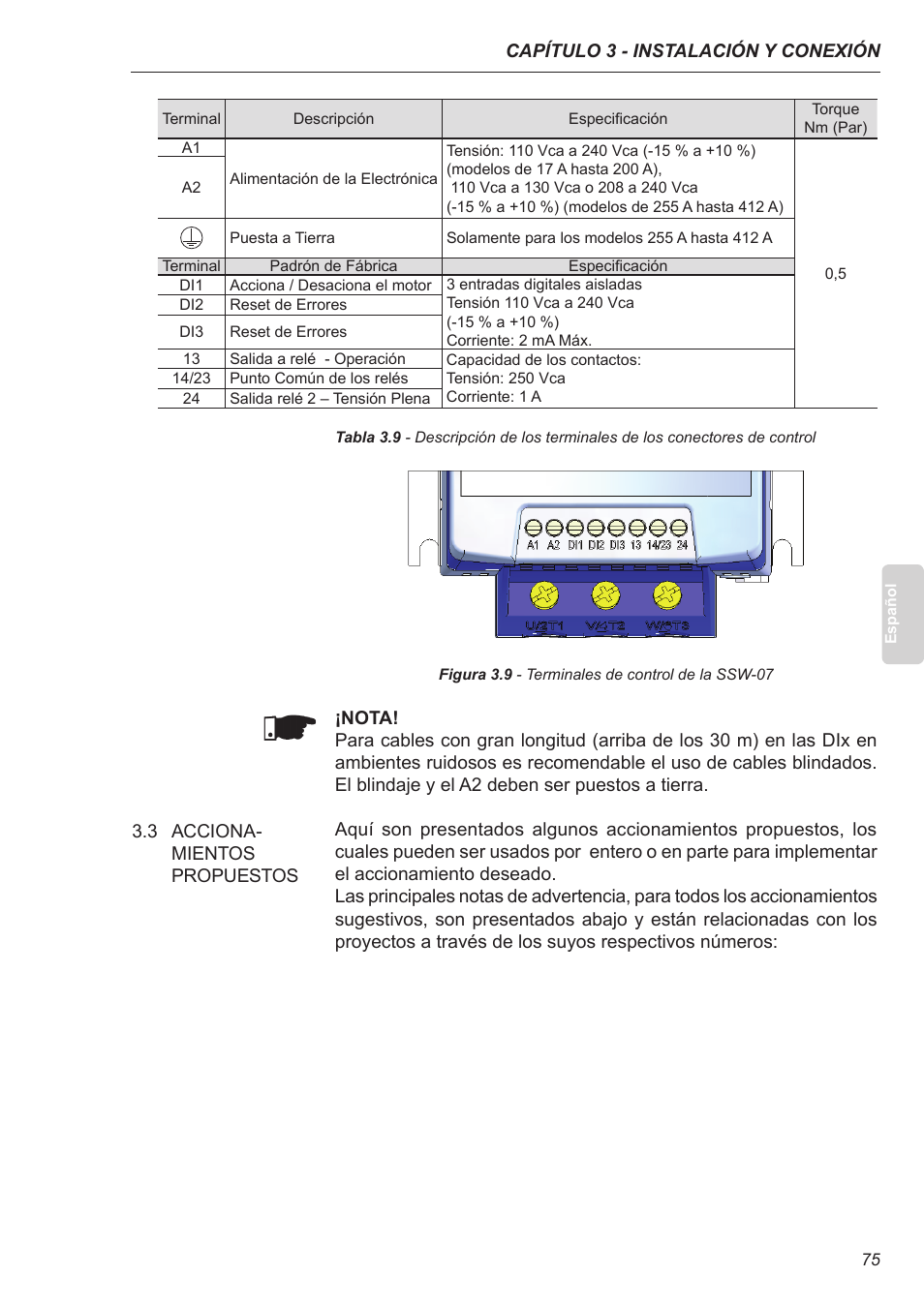 3 accionamientos propuestos | Xylem SSW-07 Soft-Starter User Manual | Page 76 / 161