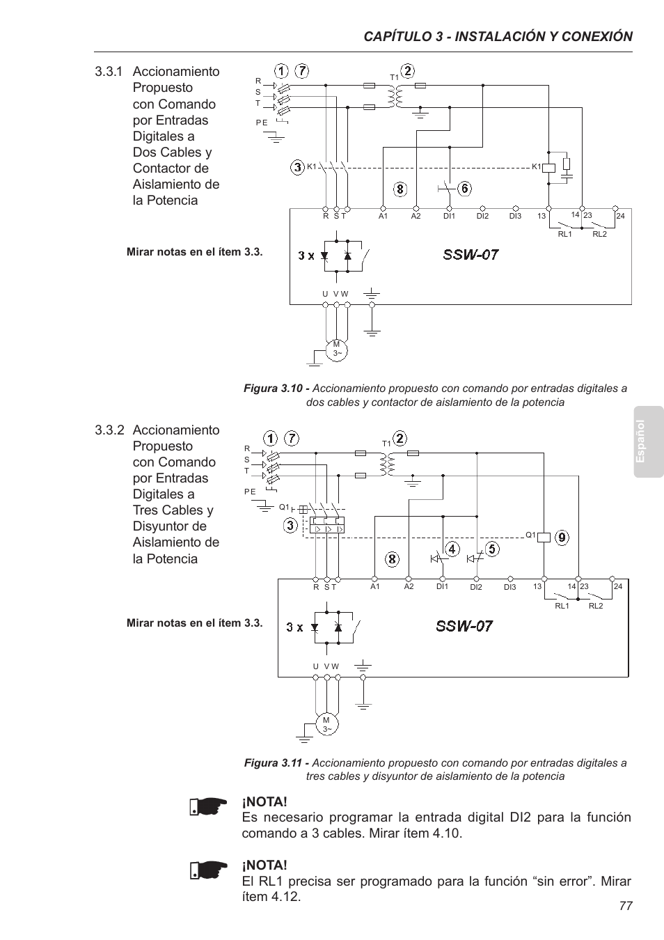 Capítulo 3 - instalación y conexión | Xylem SSW-07 Soft-Starter User Manual | Page 78 / 161