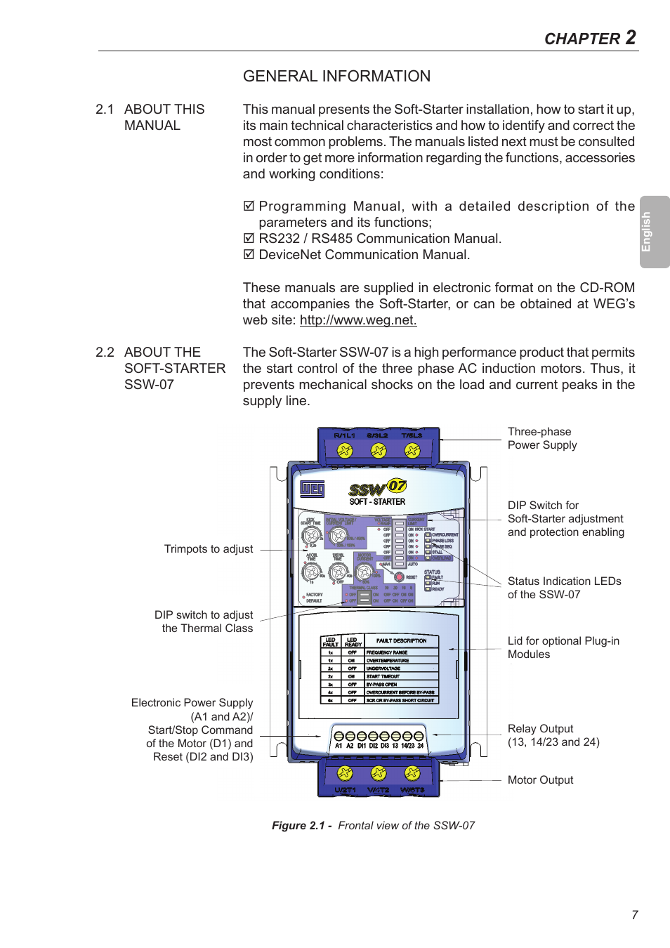 General information, 1 about this manual, 2 about the soft-starter ssw-07 | Chapter | Xylem SSW-07 Soft-Starter User Manual | Page 8 / 161