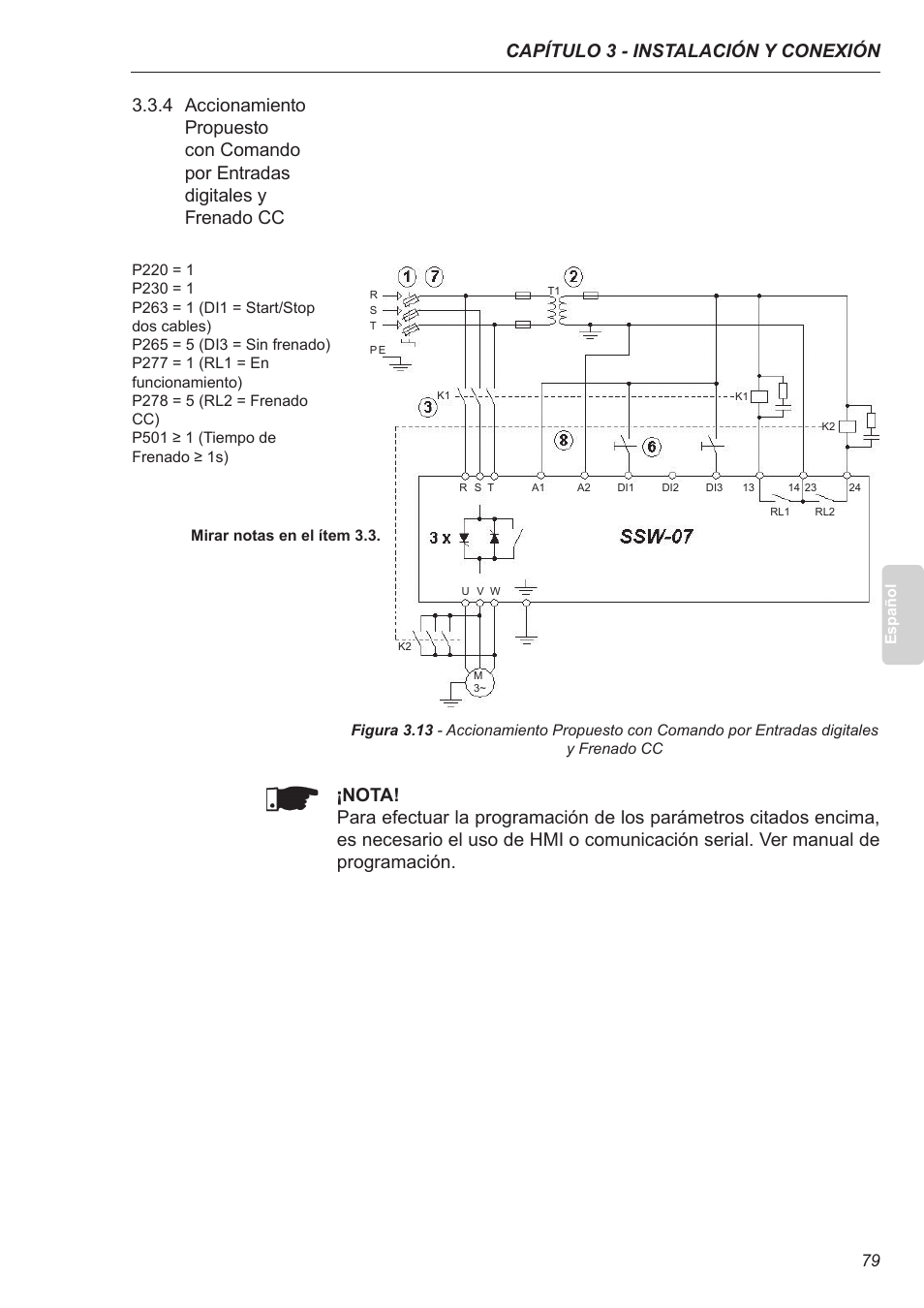 Capítulo 3 - instalación y conexión | Xylem SSW-07 Soft-Starter User Manual | Page 80 / 161