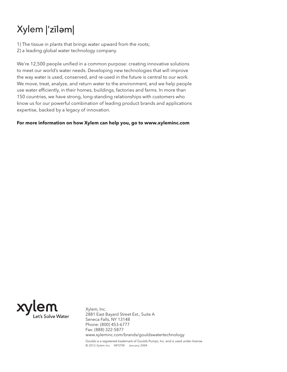 Xylem | Xylem NPOPTM NPO Product Training Manual User Manual | Page 28 / 28