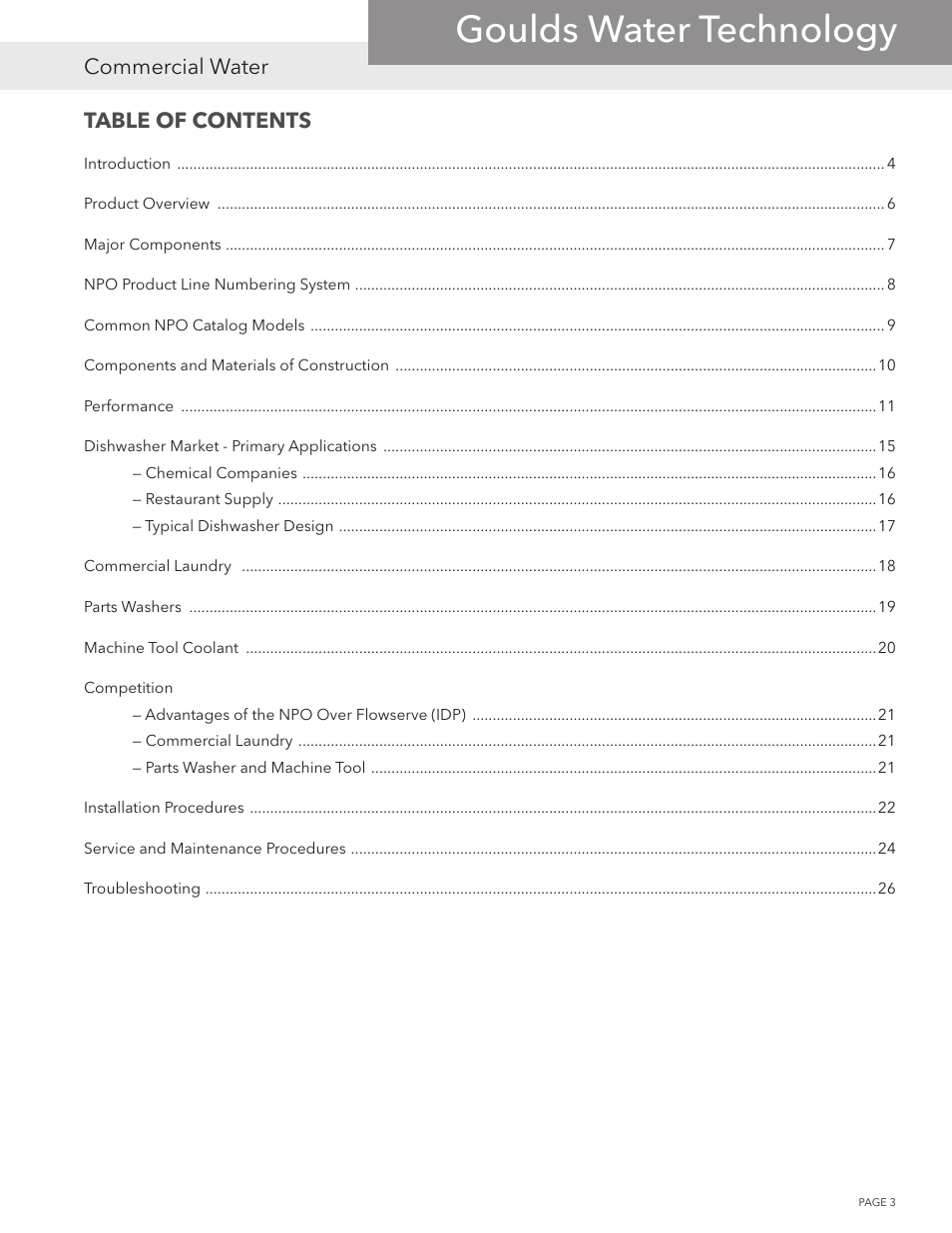 Xylem NPOPTM NPO Product Training Manual User Manual | Page 3 / 28