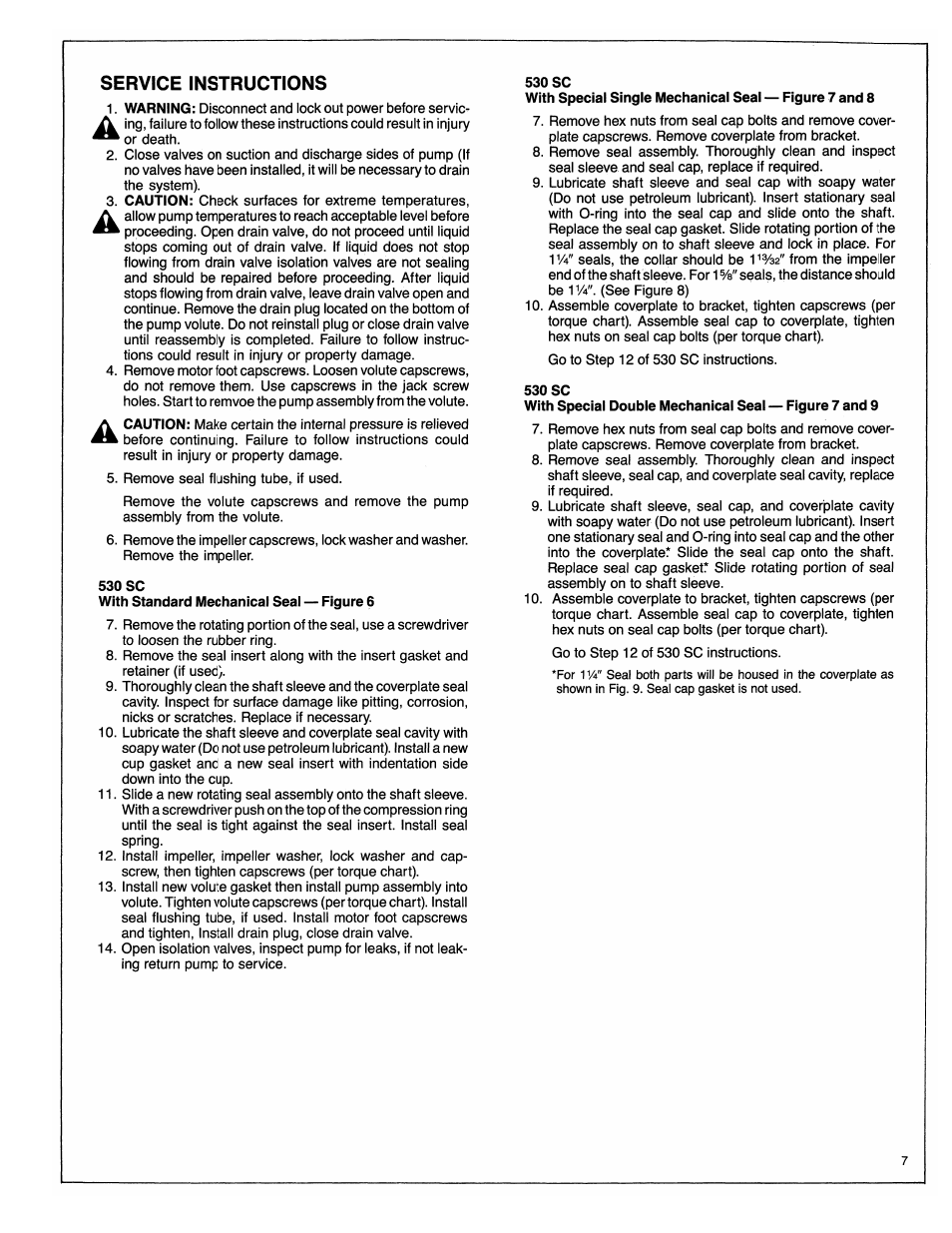 Xylem P81850C Marlow Series 530 SC Close Coupled Centrifugal Pumps User Manual | Page 7 / 8