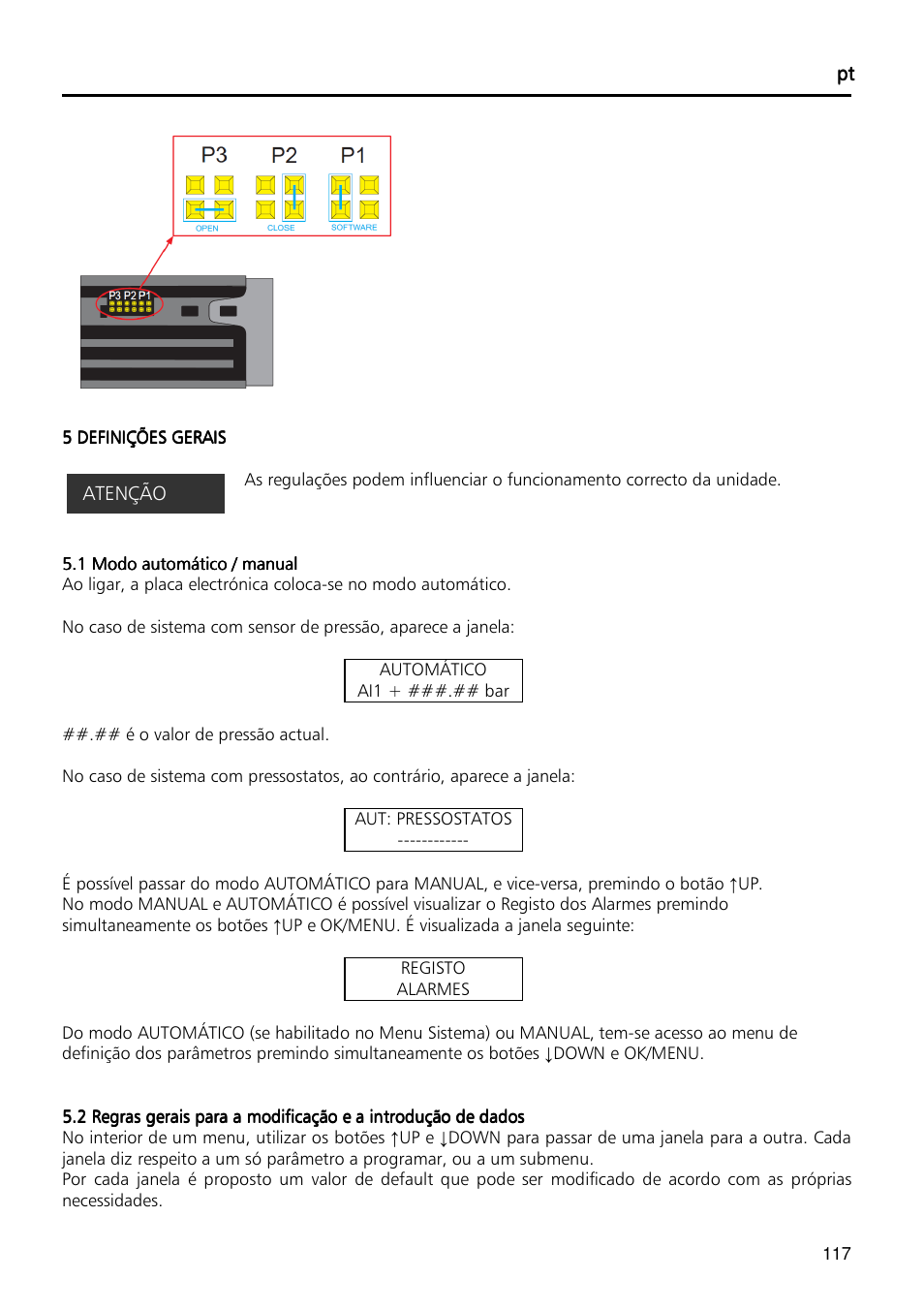 Xylem Fixed speed booster sets programming manual/Electronic control board SM30 User Manual | Page 117 / 168