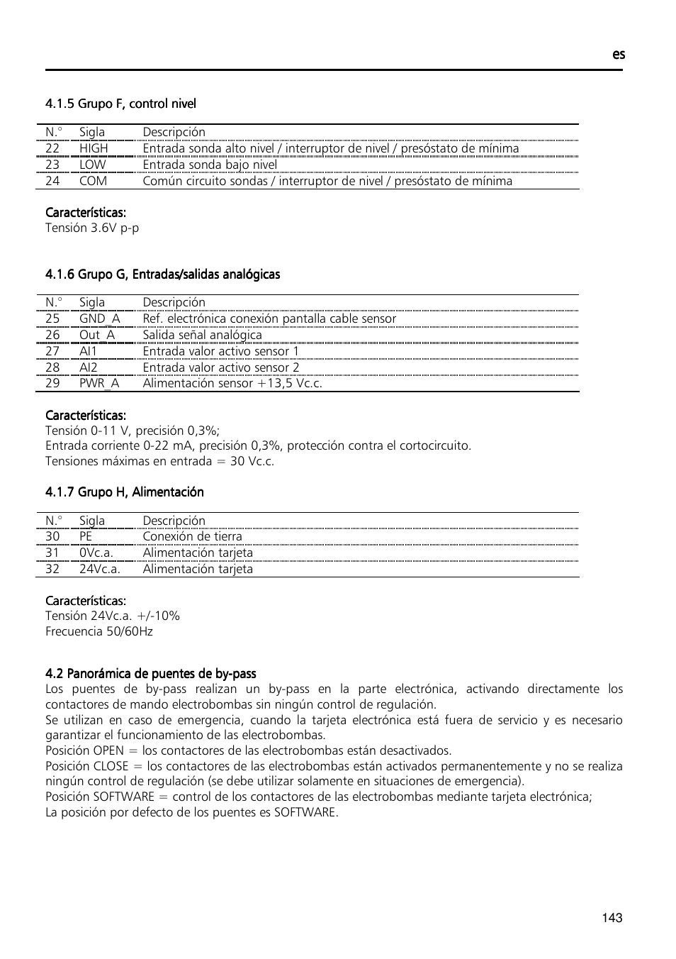 Xylem Fixed speed booster sets programming manual/Electronic control board SM30 User Manual | Page 143 / 168