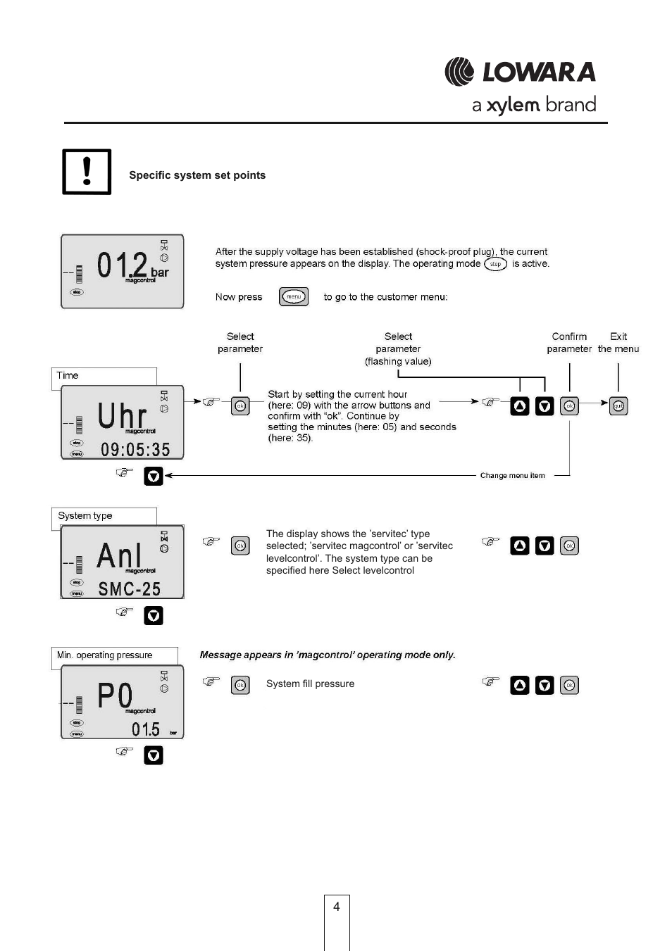 Xylem Lowara Servitec Degassing Unit OMI User Manual | Page 4 / 12