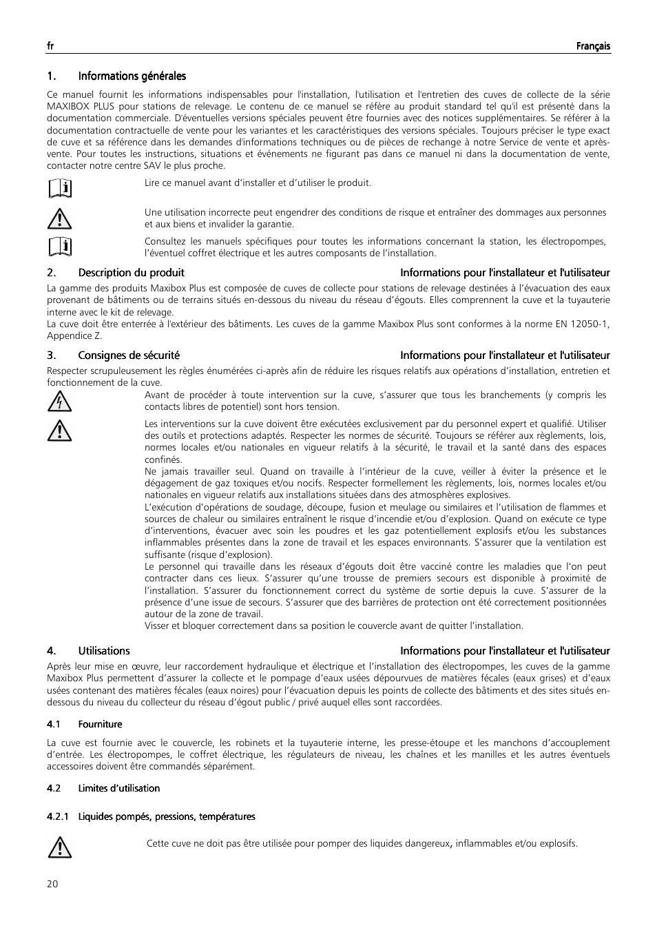 Xylem MAXIBOX PLUS User Manual | Page 20 / 100