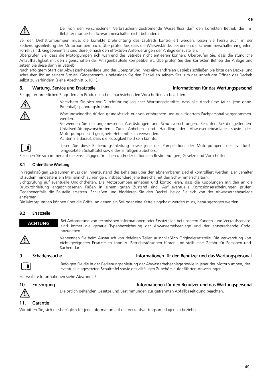 Xylem MAXIBOX PLUS User Manual | Page 49 / 100