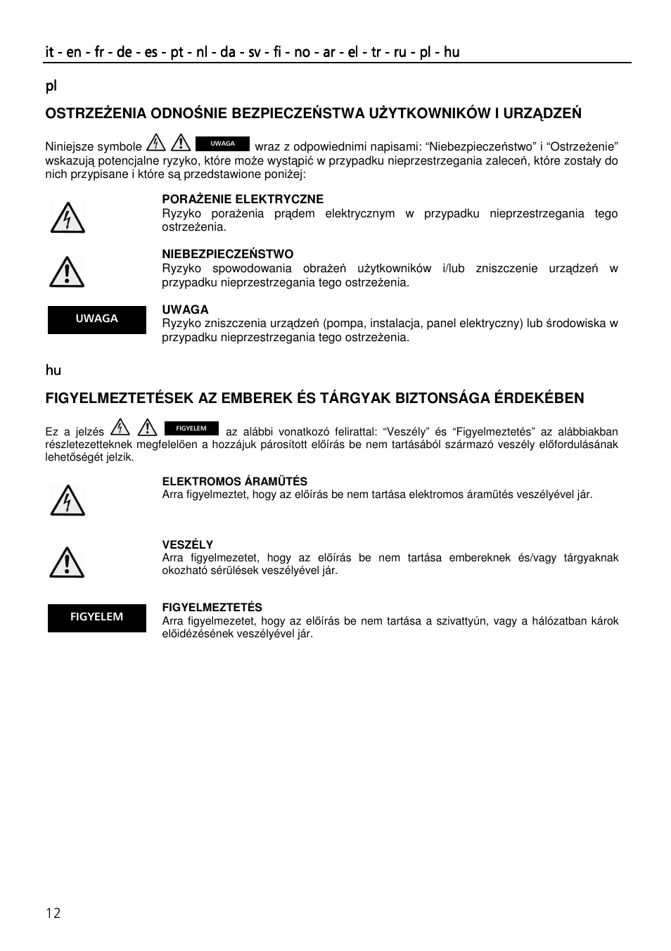 Xylem SVI Vertical Multistage Centrifugal User Manual | Page 12 / 84