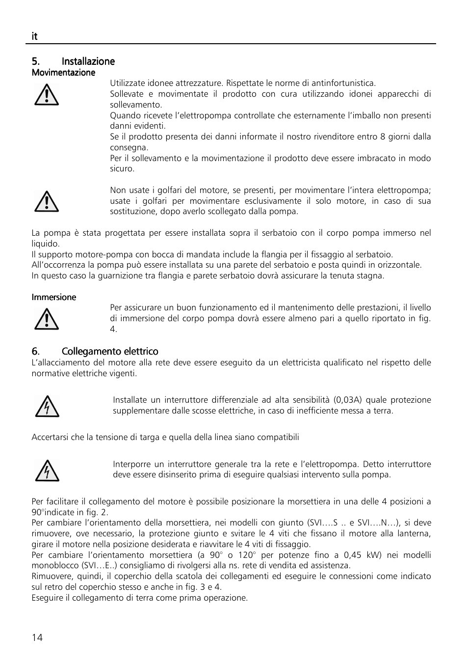 Xylem SVI Vertical Multistage Centrifugal User Manual | Page 14 / 84