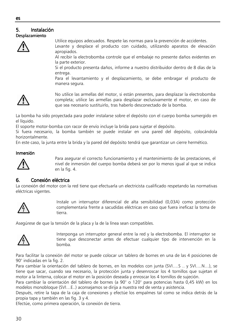 Xylem SVI Vertical Multistage Centrifugal User Manual | Page 30 / 84