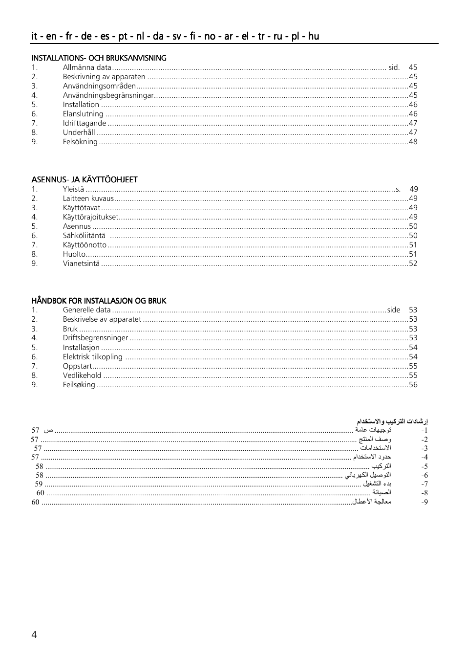 Xylem SVI Vertical Multistage Centrifugal User Manual | Page 4 / 84