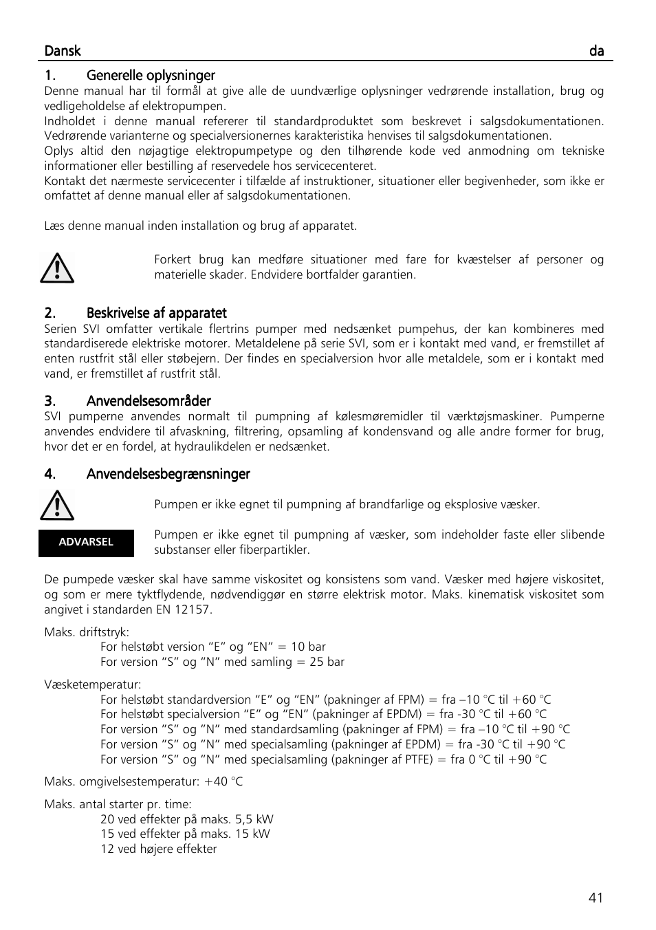 Xylem SVI Vertical Multistage Centrifugal User Manual | Page 41 / 84
