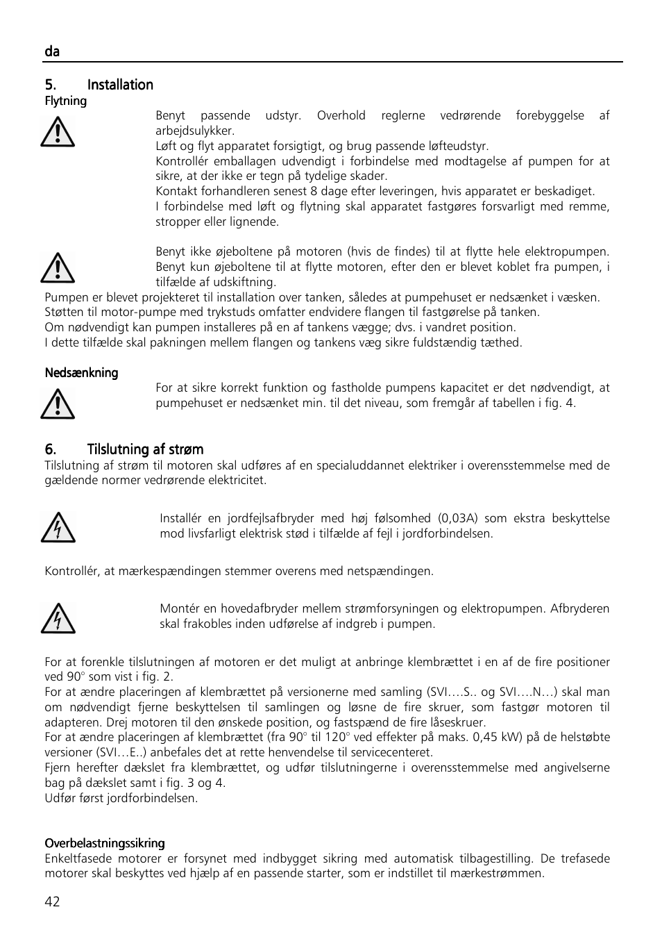 Xylem SVI Vertical Multistage Centrifugal User Manual | Page 42 / 84