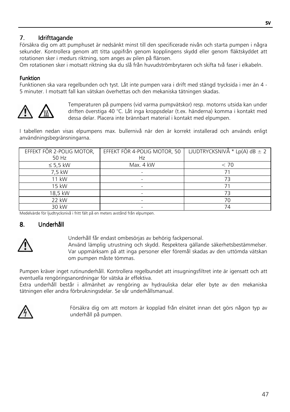Xylem SVI Vertical Multistage Centrifugal User Manual | Page 47 / 84