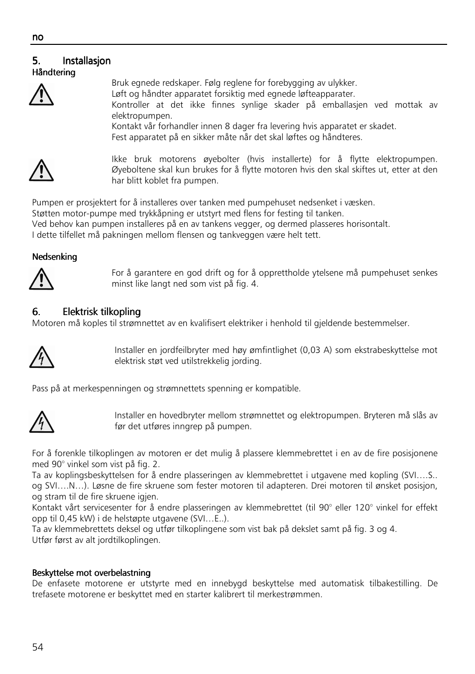 Xylem SVI Vertical Multistage Centrifugal User Manual | Page 54 / 84