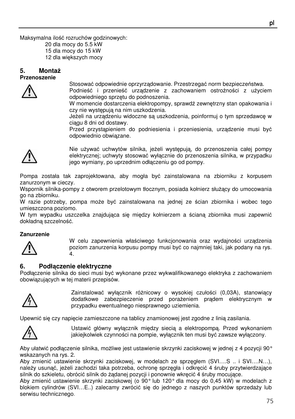 Xylem SVI Vertical Multistage Centrifugal User Manual | Page 75 / 84