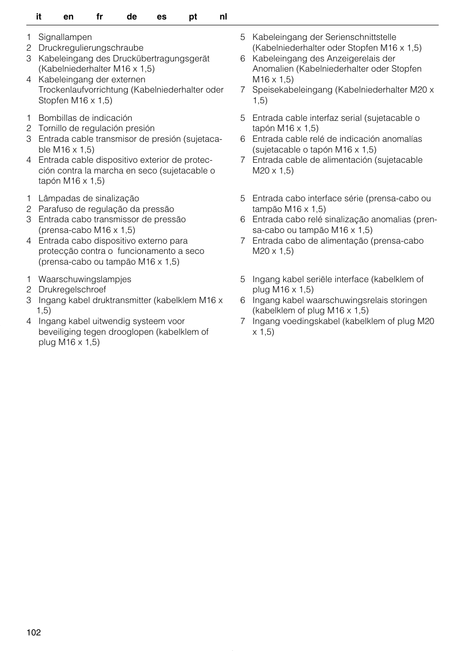 Xylem TEKNOSPEED User Manual | Page 102 / 120