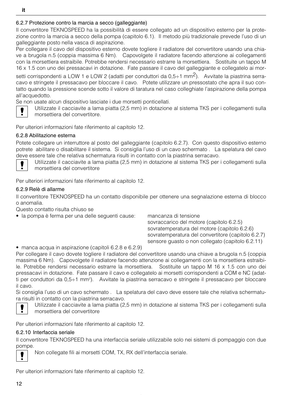 Xylem TEKNOSPEED User Manual | Page 12 / 120