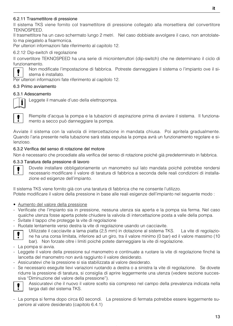 Xylem TEKNOSPEED User Manual | Page 13 / 120