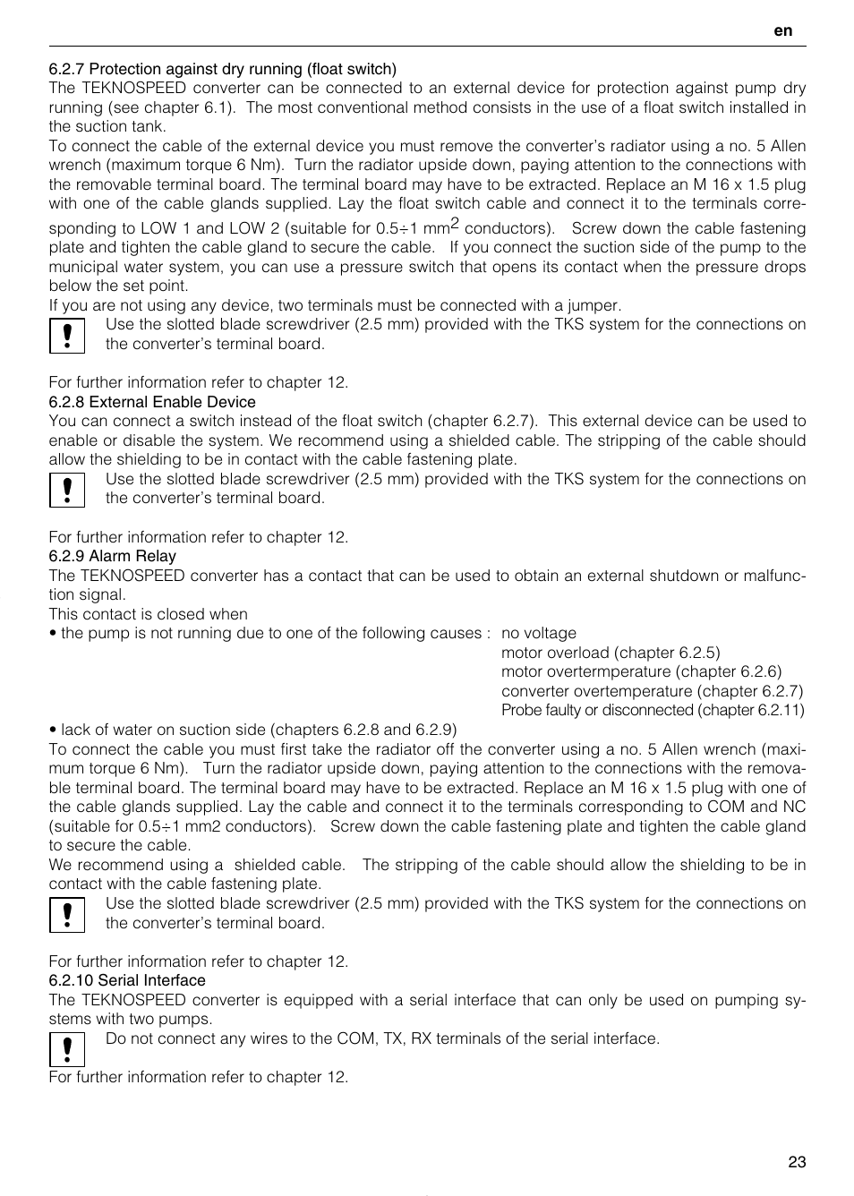 Xylem TEKNOSPEED User Manual | Page 23 / 120