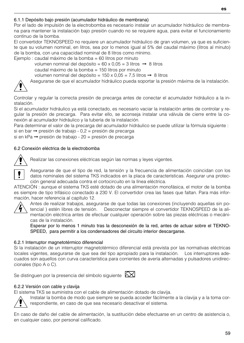 Xylem TEKNOSPEED User Manual | Page 59 / 120