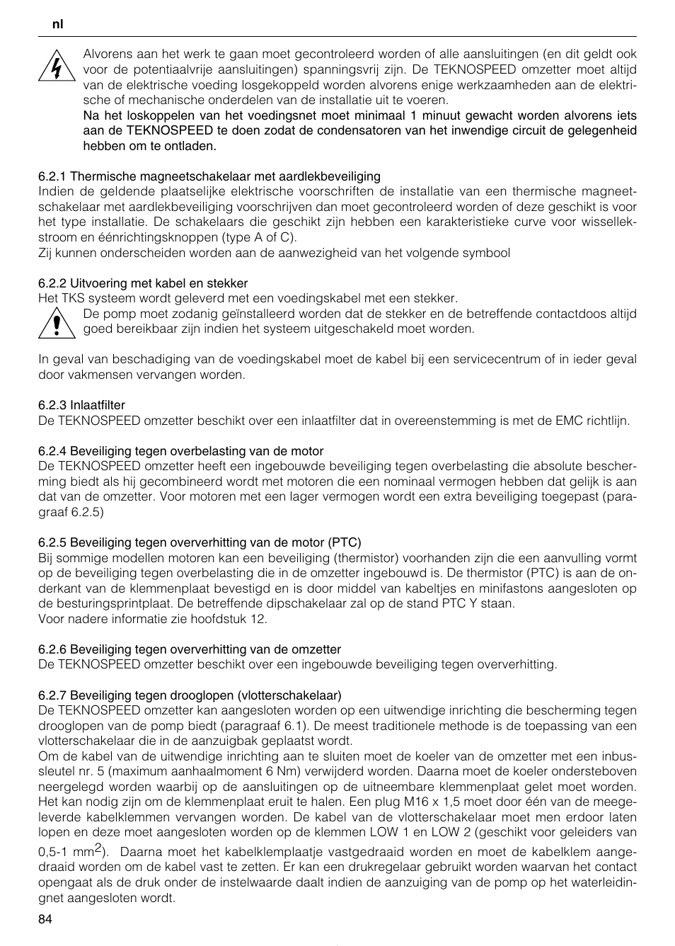 Xylem TEKNOSPEED User Manual | Page 84 / 120