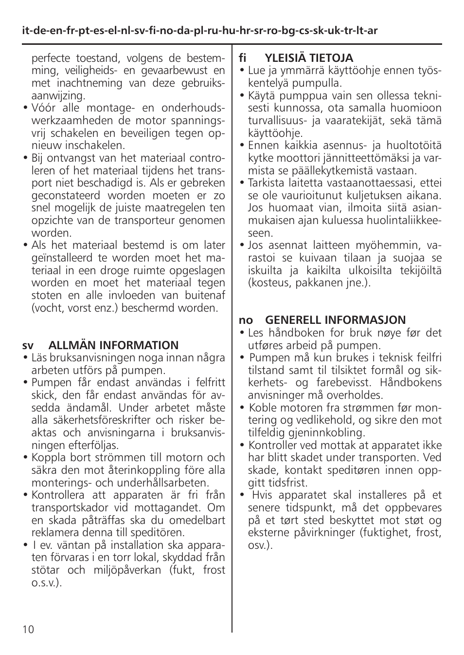 Xylem TLCB-TLCHB User Manual | Page 10 / 56