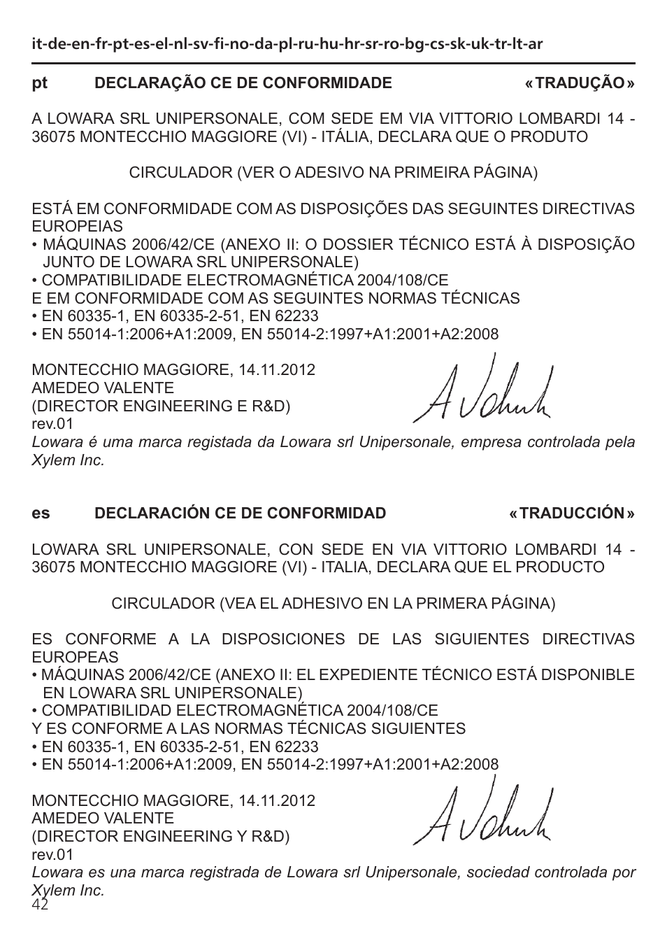 Xylem TLCB-TLCHB User Manual | Page 42 / 56