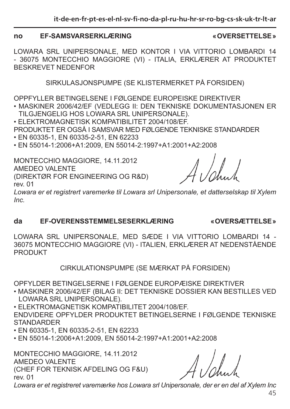 Xylem TLCB-TLCHB User Manual | Page 45 / 56