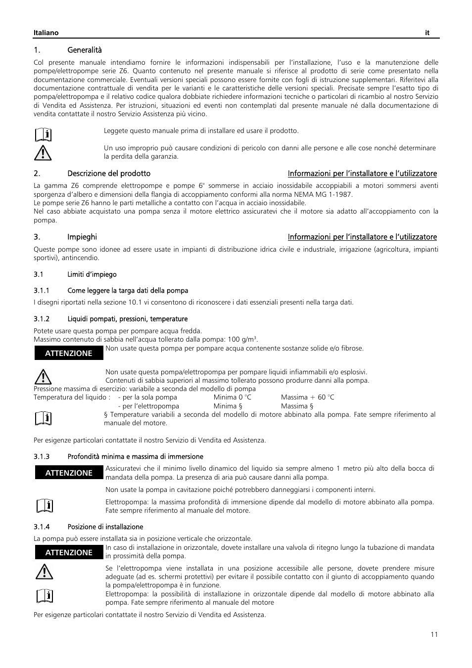 Xylem Z6 ZN6 User Manual | Page 11 / 120