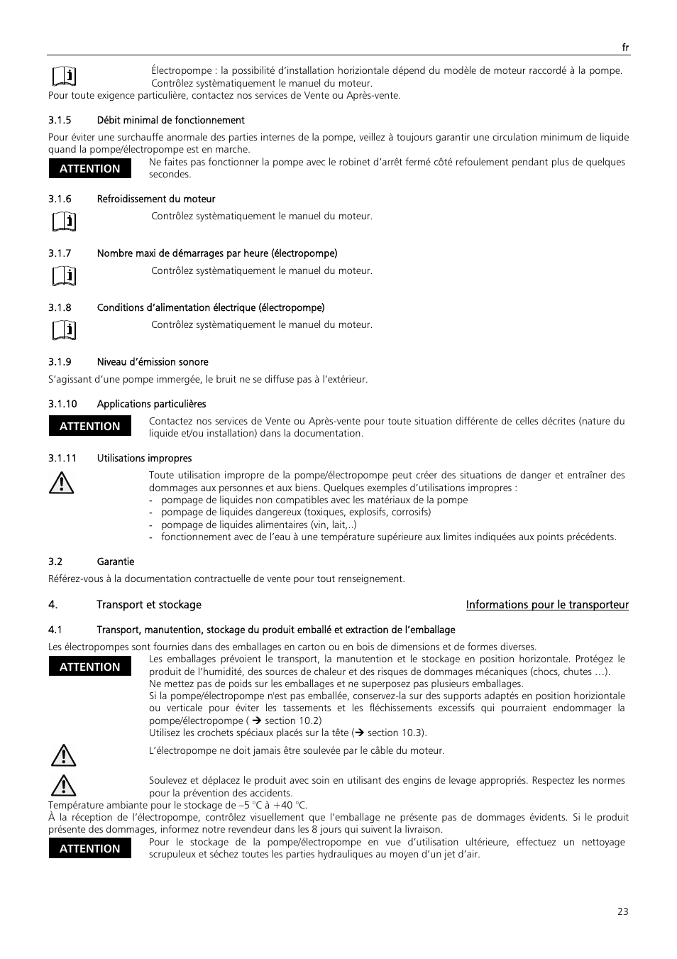 Xylem Z6 ZN6 User Manual | Page 23 / 120
