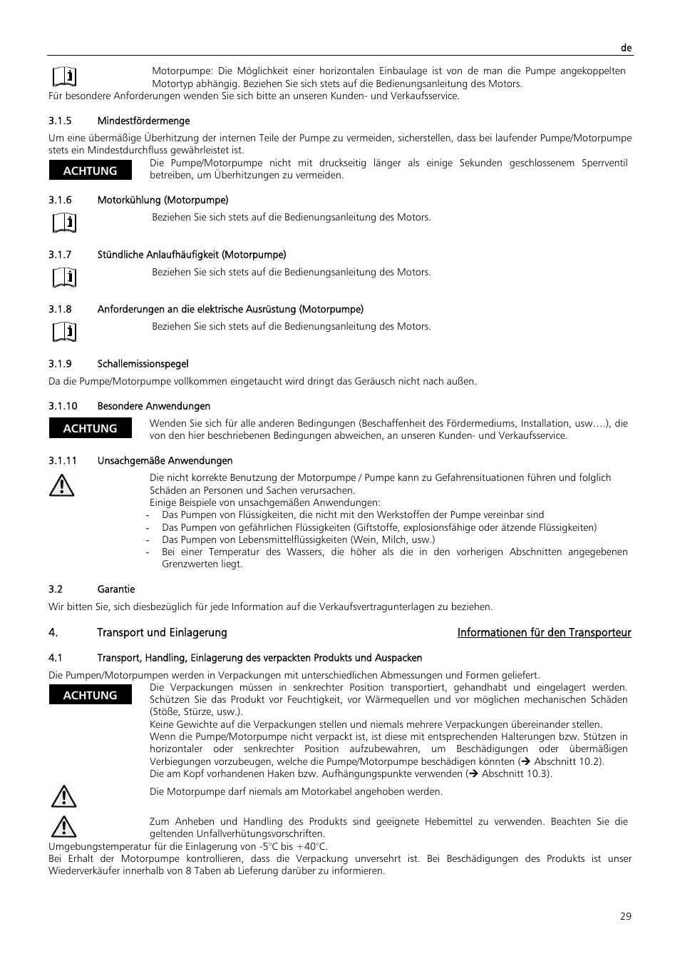 Xylem Z6 ZN6 User Manual | Page 29 / 120