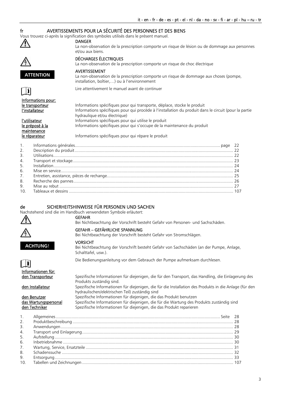 Xylem Z6 ZN6 User Manual | Page 3 / 120