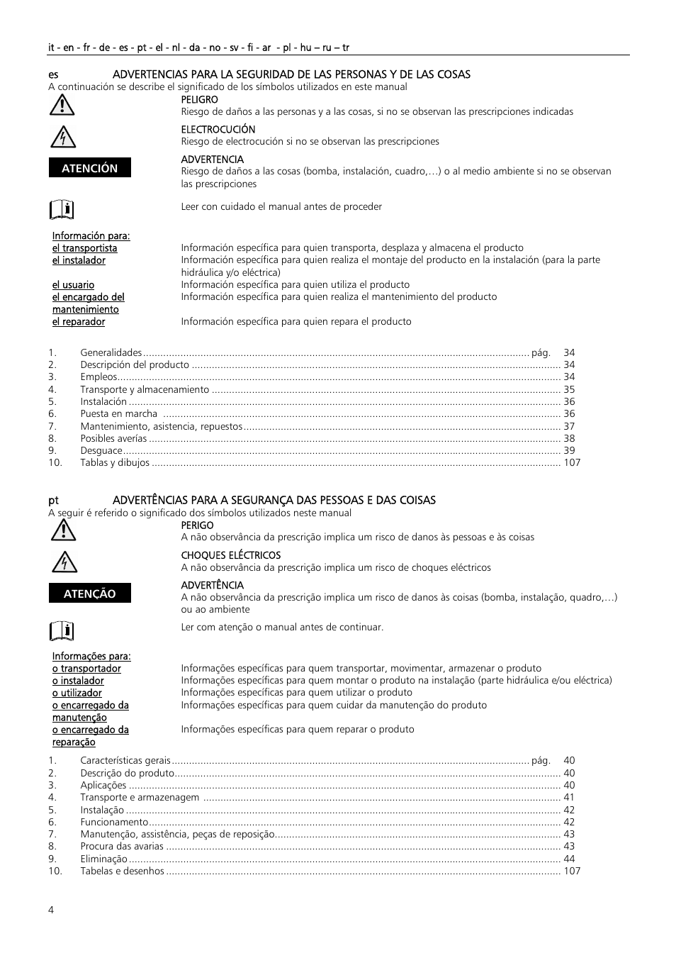 Xylem Z6 ZN6 User Manual | Page 4 / 120
