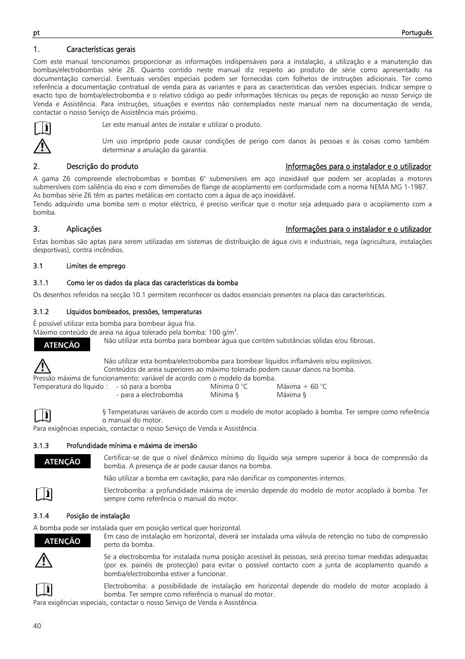 Xylem Z6 ZN6 User Manual | Page 40 / 120