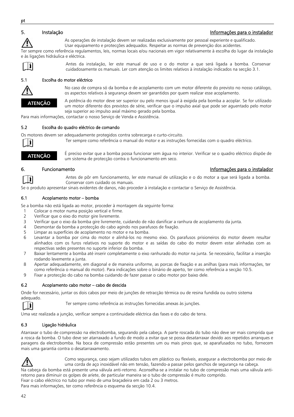 Xylem Z6 ZN6 User Manual | Page 42 / 120