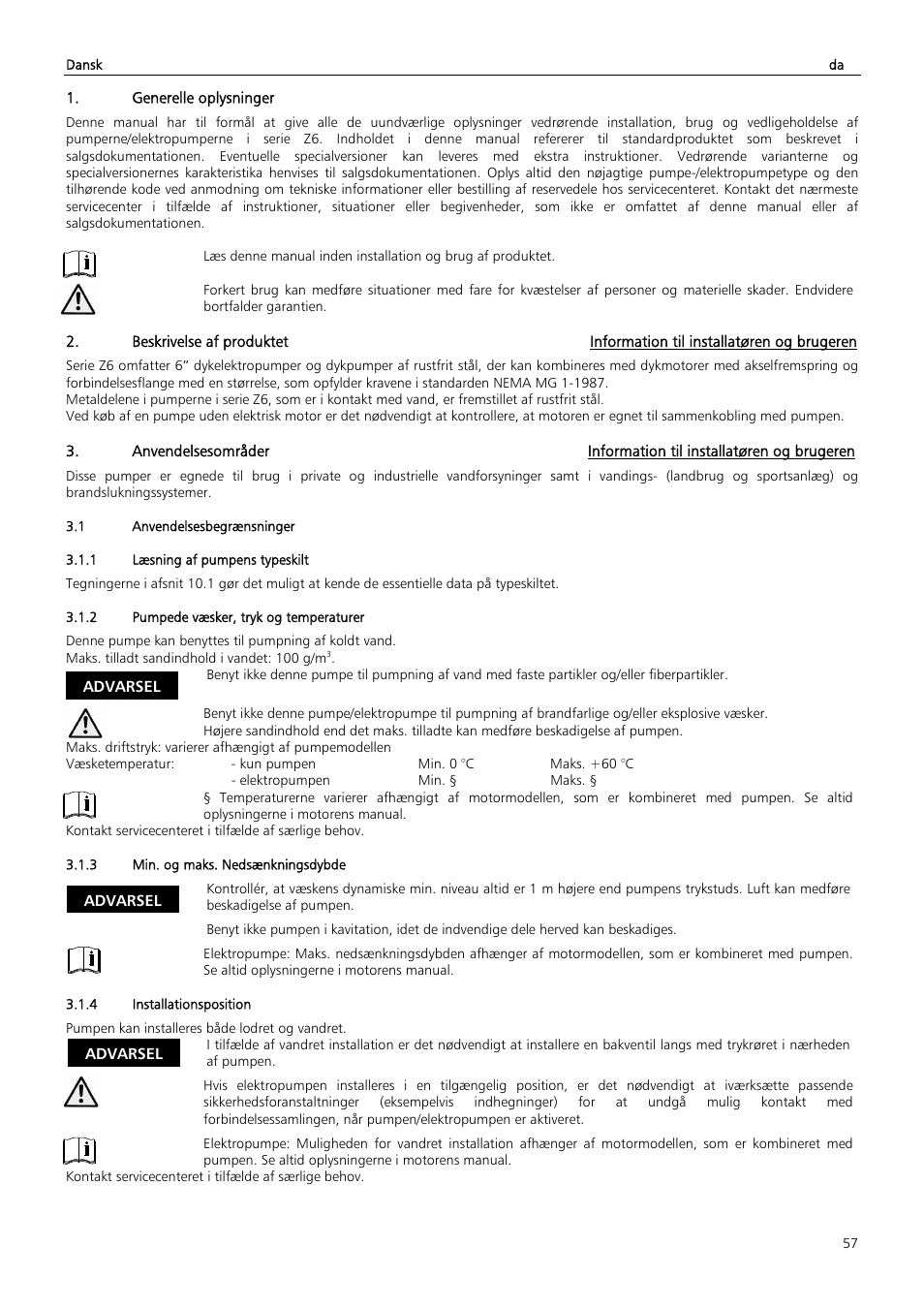 Xylem Z6 ZN6 User Manual | Page 57 / 120