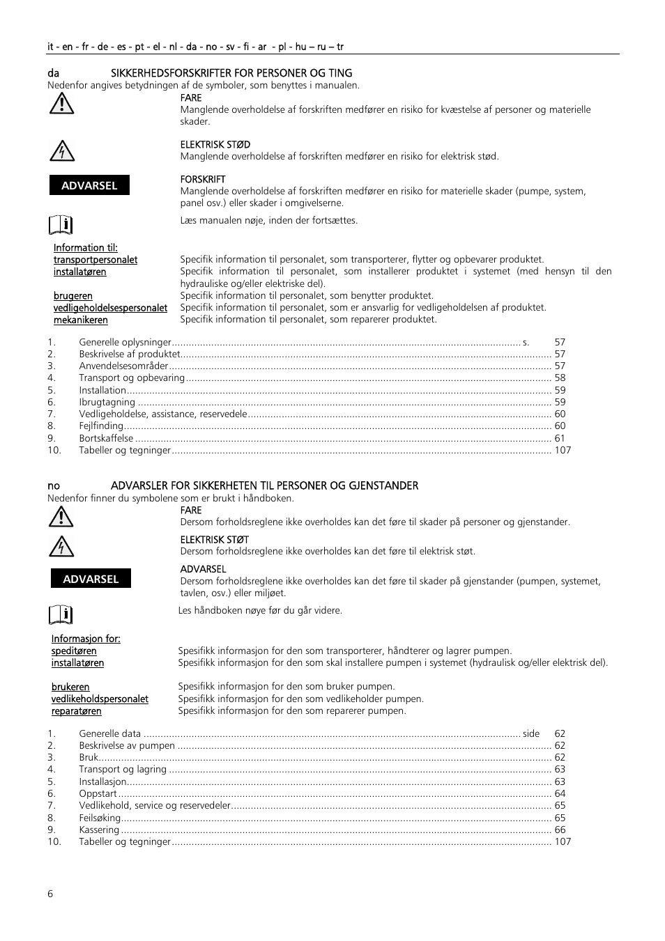 Xylem Z6 ZN6 User Manual | Page 6 / 120