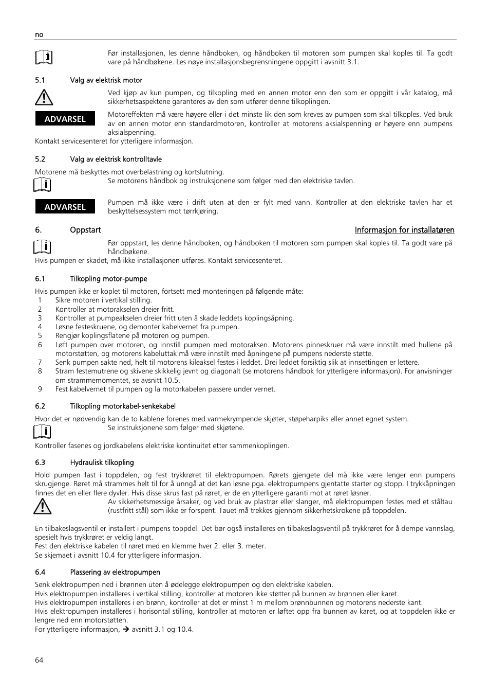 Xylem Z6 ZN6 User Manual | Page 64 / 120