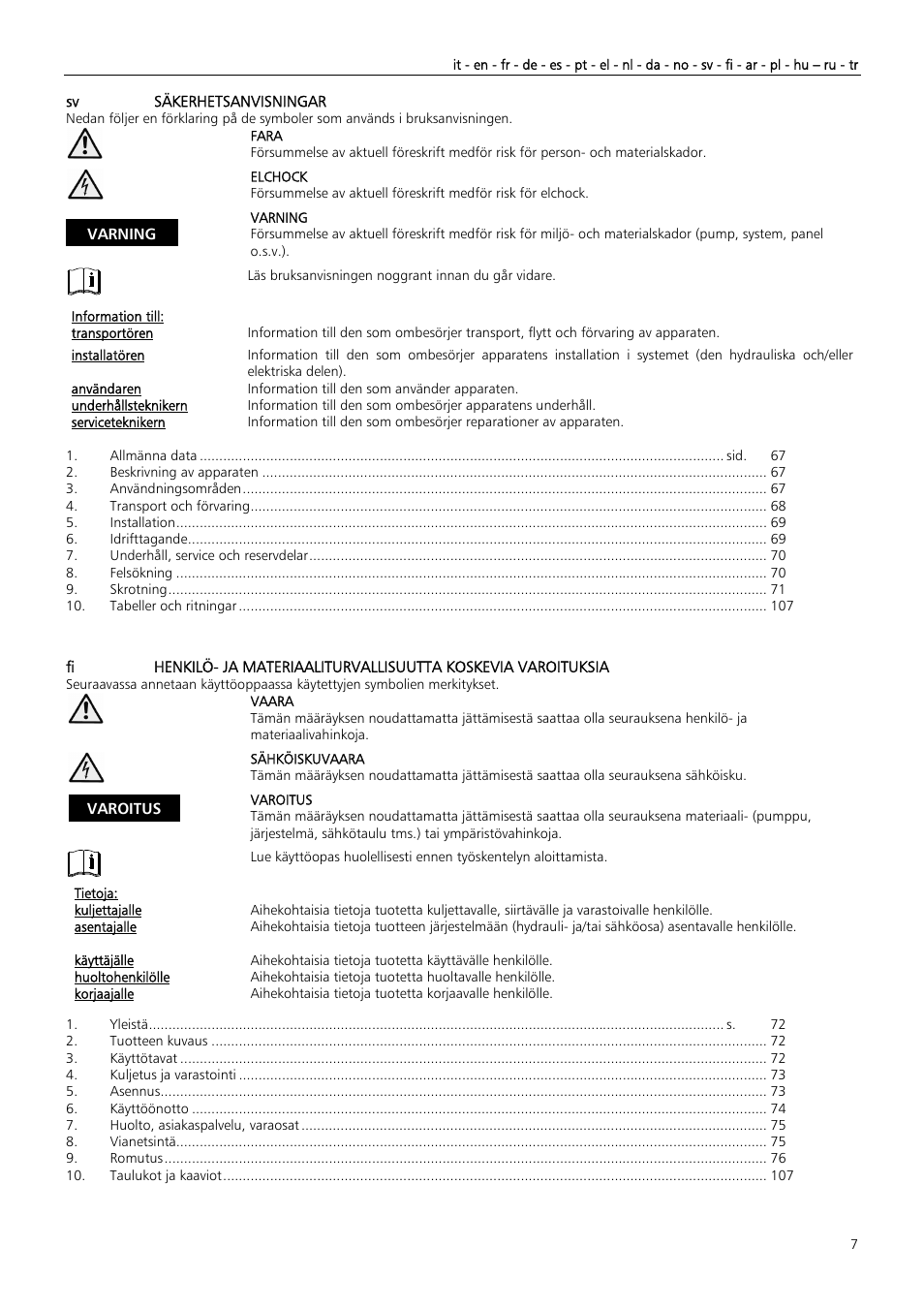Xylem Z6 ZN6 User Manual | Page 7 / 120