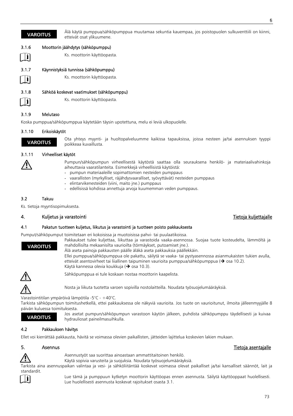 Xylem Z6 ZN6 User Manual | Page 73 / 120