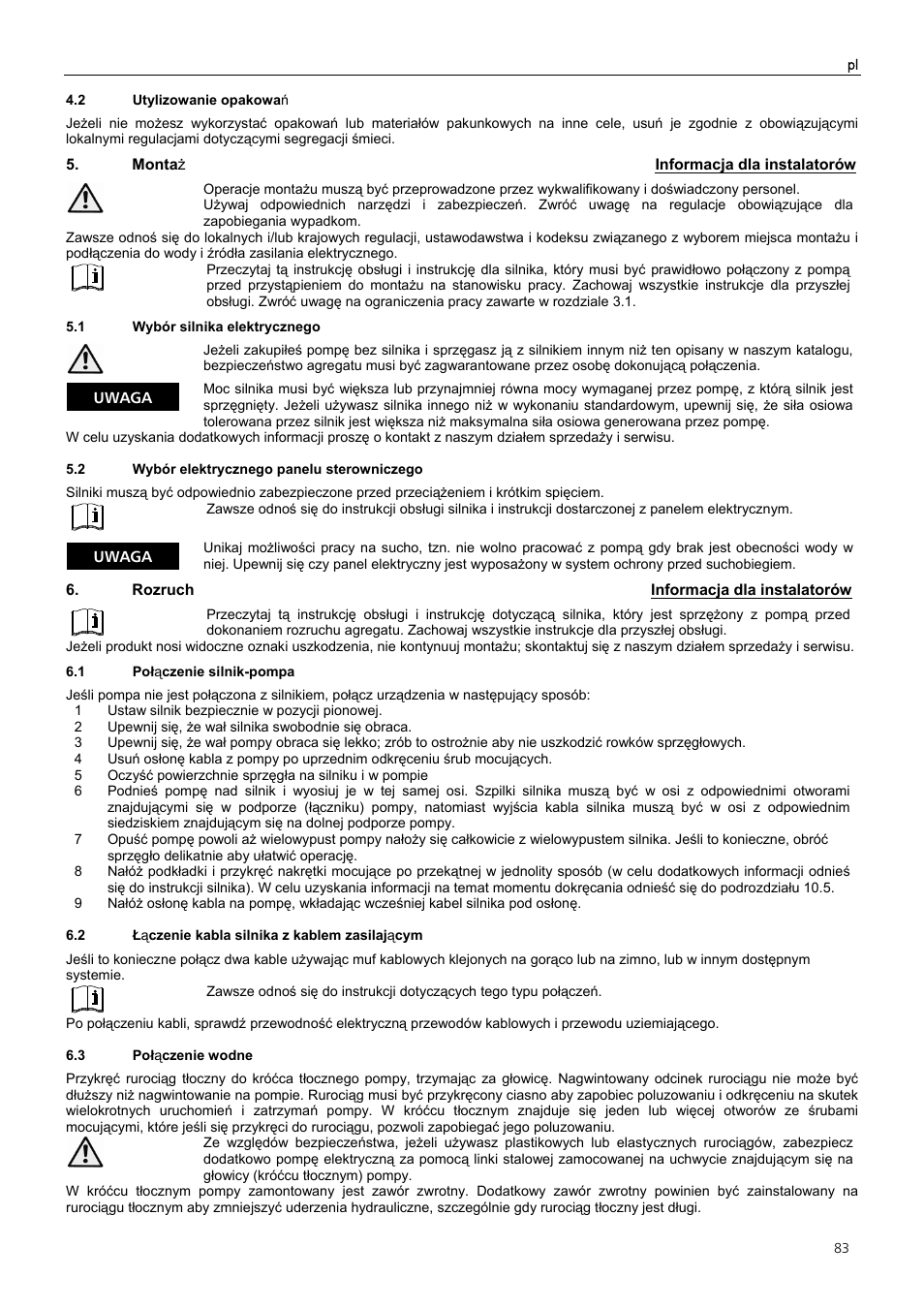 Xylem Z6 ZN6 User Manual | Page 83 / 120